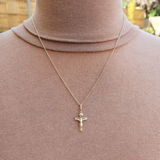 real gold crucifix necklace