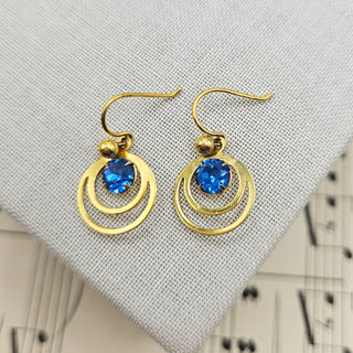 small gold dangle earrings from the 1960s