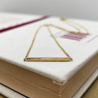 women's gold bar necklace