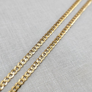 9ct yellow gold curb chain necklace