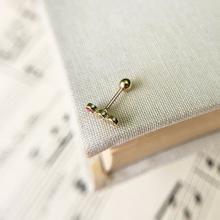 Trio of CZs Helix Earring (single)