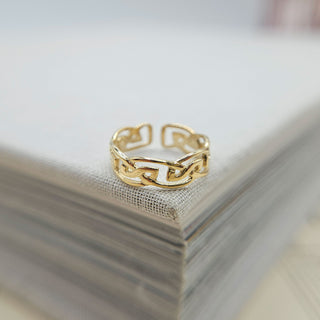 solid 9K gold toe ring for women