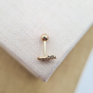 solid gold hamsa helix cartilage stud