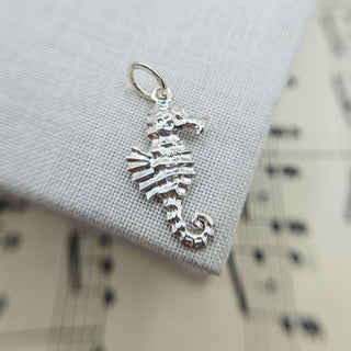 solid sterling silver seahorse charm