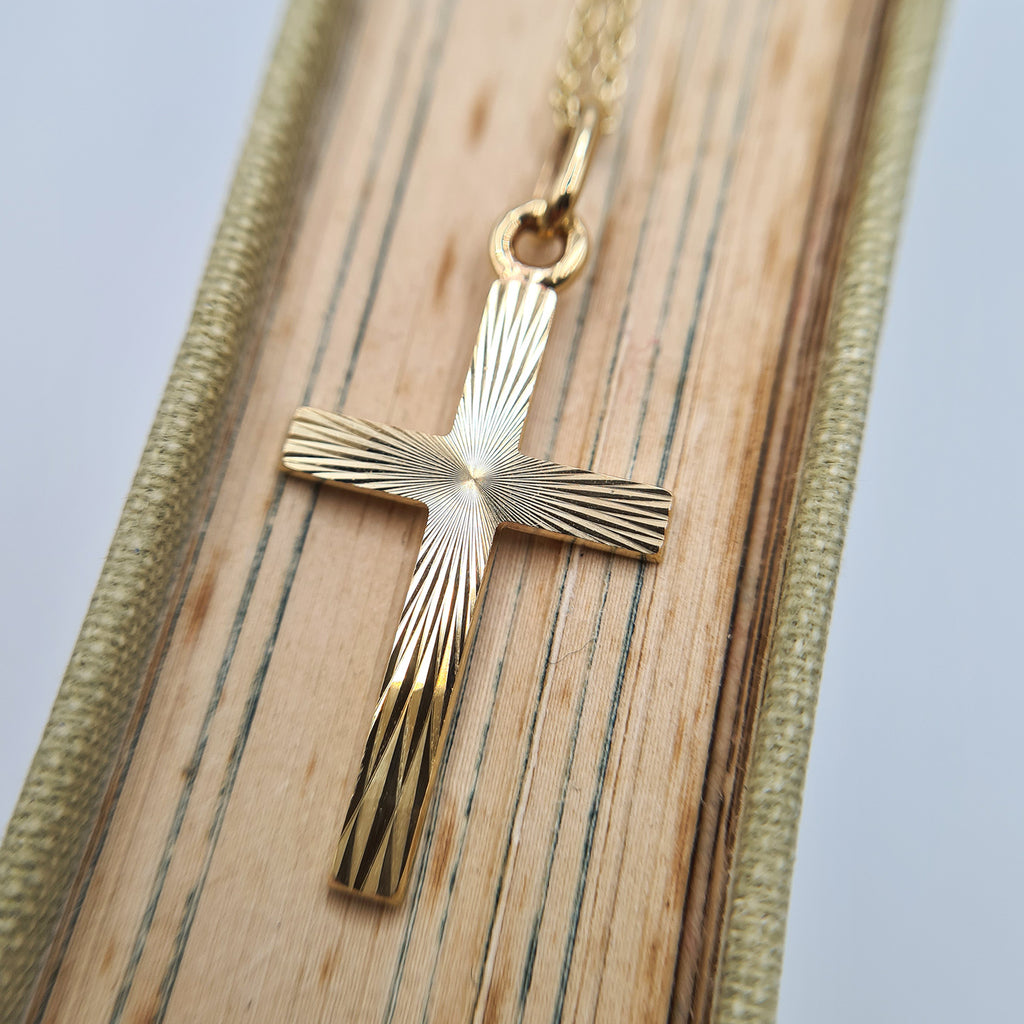 The Radiant Hope Cross Necklace - Sterling Silver base wt 18K Gold Plating - & In Truth Jewellery