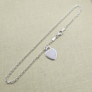 personalised silver charm anklet