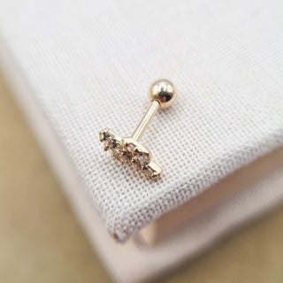 women's gold cartilage earrings