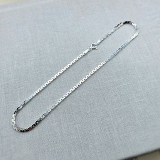 sterling silver cobra chain anklet