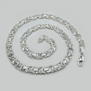 8mm bzyantine necklace in solid sterling silver