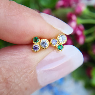dainty suffragette stud earrings