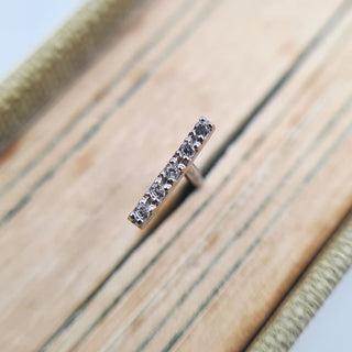white gold bar stud helix
