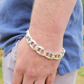 gents heavy sterling silver bracelet