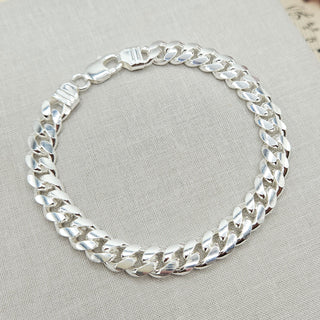 chunky men's cuban curb chain bracelet