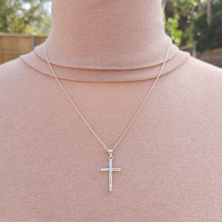 diamond gold cross necklace