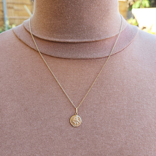 small gold st christopher necklace