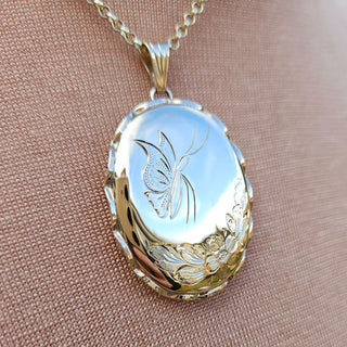 made in Birmingham butterfly locket