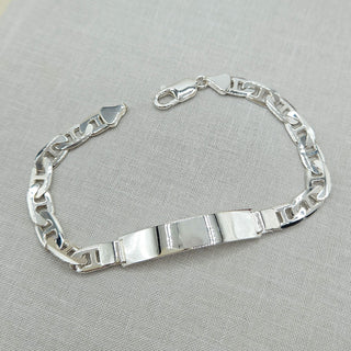 sterling silver identity bracelet