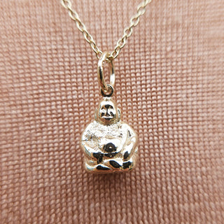 solid gold buddha charm