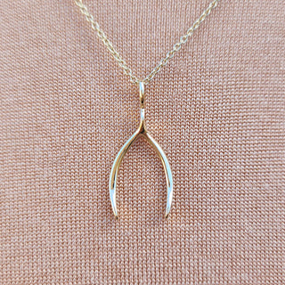 Birmingham made wishbone pendant in 9ct