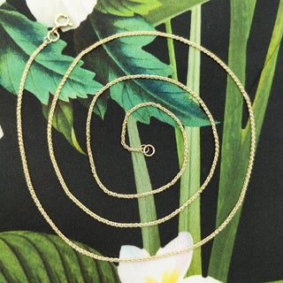 ladies wheat chain in solid gold