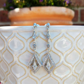 another view of vintage look drop earrings
