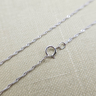 singapore twist chain in 9K white gold