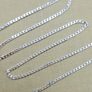 Silver 2.2mm Curb Chain Necklace for Pendants