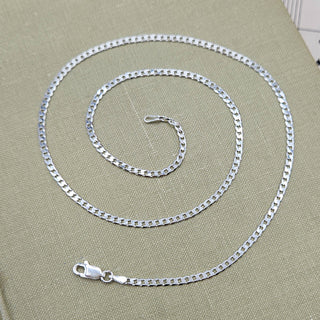 Silver 2.2mm Curb Chain Necklace for Pendants
