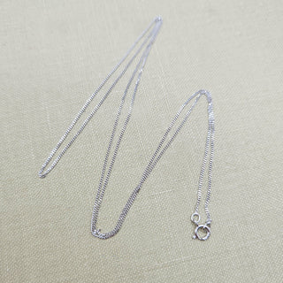 dainty white gold curb chain for pendants