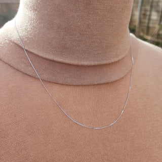 9K white gold pendant chain in 18 and 20 inch