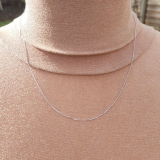 9ct white gold curb chain for pendants