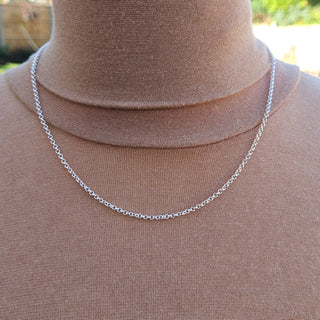 3mm belcher chain on neck
