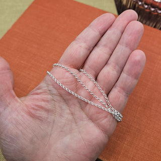 silver pendant chain with belcher links