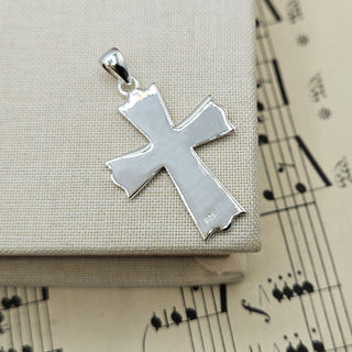 Silver Serenity Prayer Cross Pendant