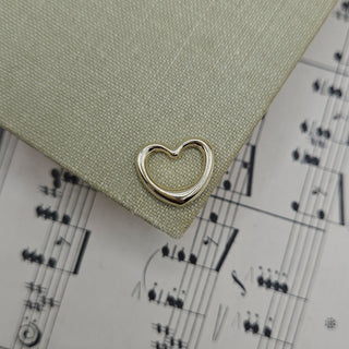 9ct Gold Open Heart Slider Pendant