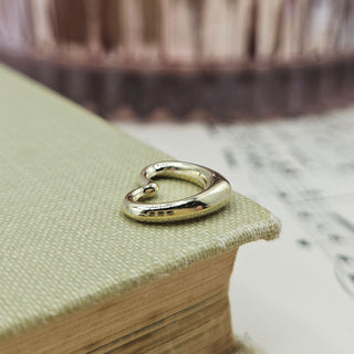 9ct Gold Open Heart Slider Pendant