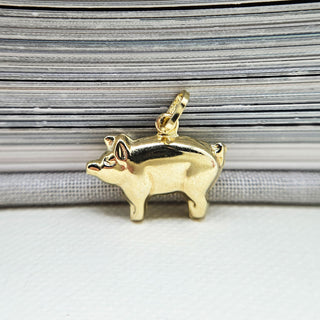 Gold Pig Pendant