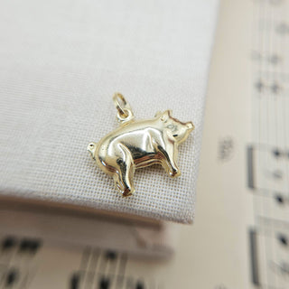 Gold Pig Pendant