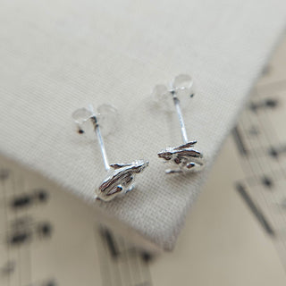 rabbit earrings in solid sterling silver
