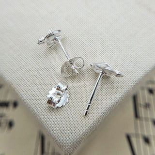 real silver hare earrings