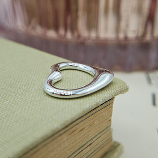 chunky heart necklace in 925 silver