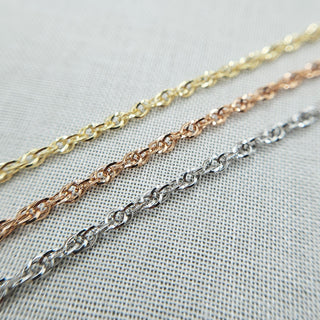 Dainty Prince of Wales Rope Chain Bracelet, 7 inch