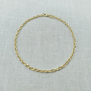 Dainty Prince of Wales Rope Chain Bracelet, 7 inch