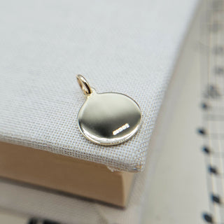 Micro Gold Round St Christopher Charm | 1cm