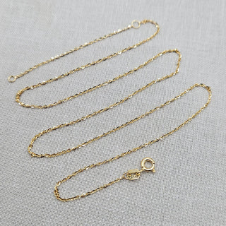 trace chain in 9K gold for pendants