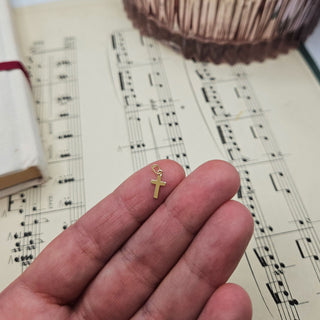 real gold cross charm