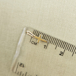 tiny gold cross charm
