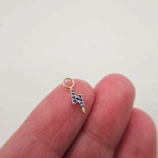 Tiny Micro CZ Lightening Bolt Charm