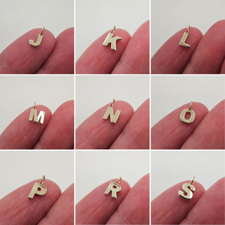 9ct gold letter charms A-Z