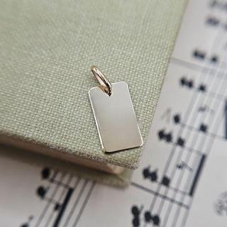 Micro Gold Tag Charm